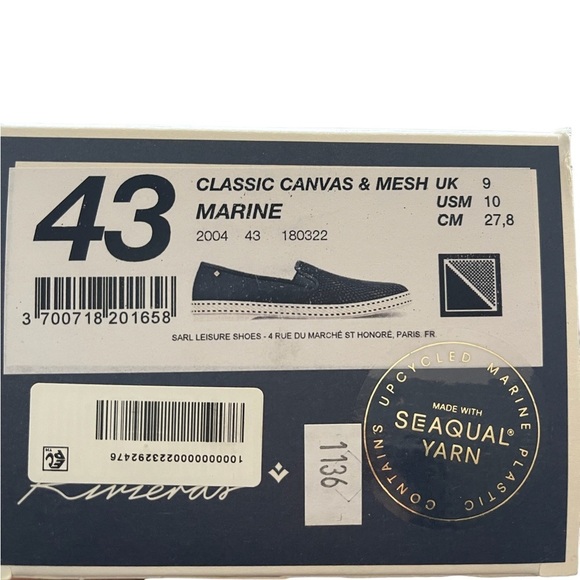 Rivieras Classic Canvas & Mesh Leisure Shoe in color Marine - Picture 4 of 6